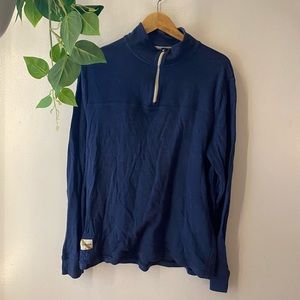 Worn Tracksmith merino wool quarter zip
